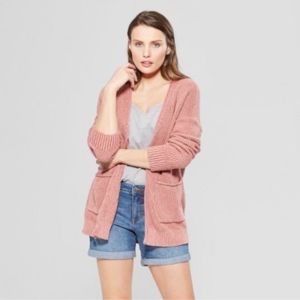 Universal Thread | Soft Rose | Open Front | Knit cardigan | size M